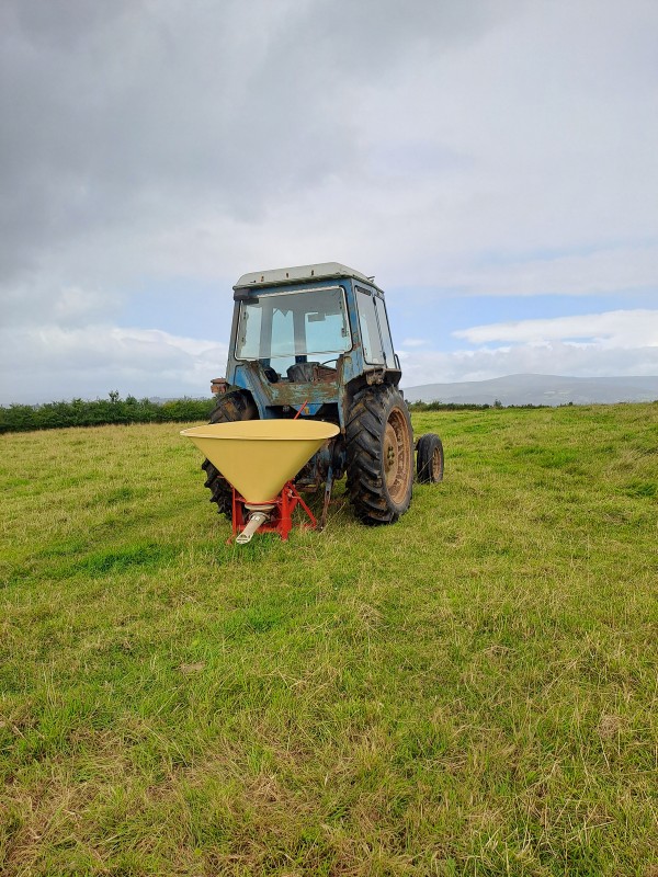 July 02nd, 2024 - The Fertiliser Spreader at work on the farm in The Silage Field
